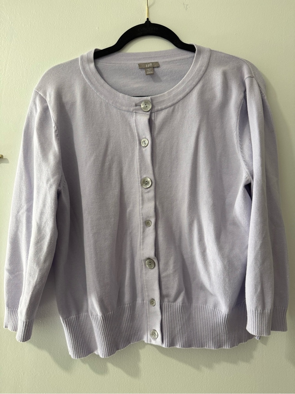 J. Jill Light Lavender Button-Front Cardigan